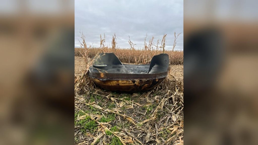 11-foot piece of suspected space debris found in eastern Minnesota cornfield — WCCO / CBS Minnesota, Eagan Community news