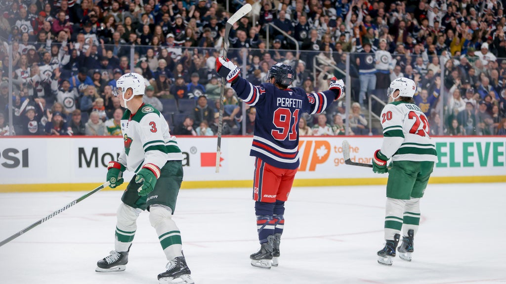 Jets beat the Wild 5-2 as Cole Perfetti scores 2 goals — WCCO / CBS Minnesota, Eagan Schools news