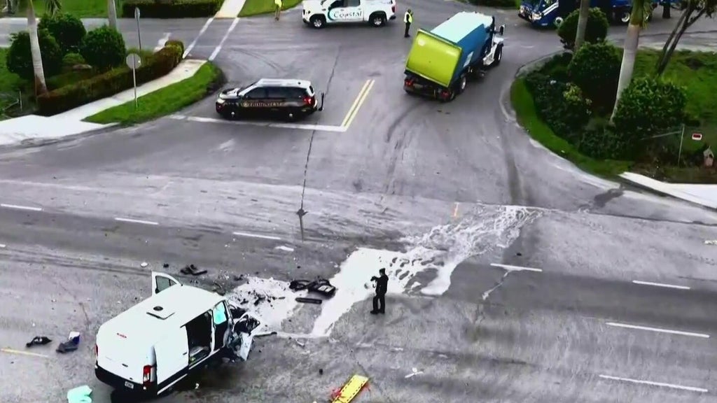 3 injured in violent Davie crash involving van, recycling truck, police say — CBS Miami, Eagan Health news